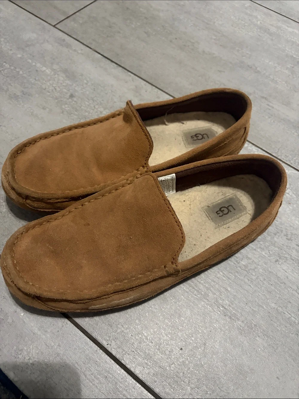 UGG Men's Slip-On Suede Loafers - Chestnut Brown